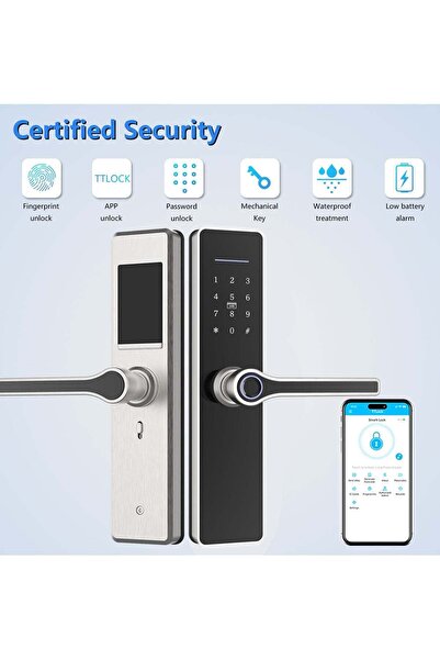 Generic ALINK Smart lock Door Lock Stainless Steel Digital Fingerprint