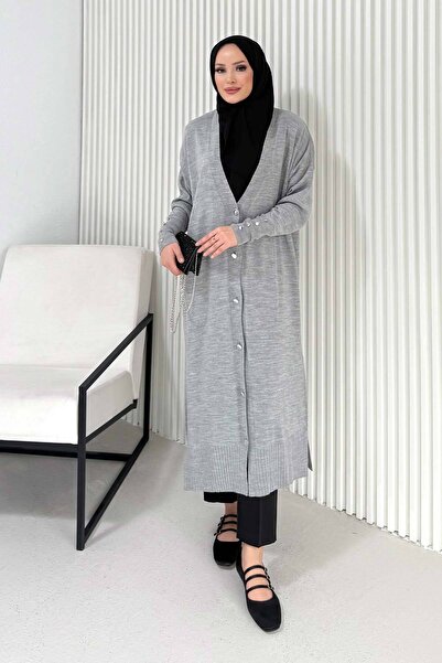 Melike Tatar Μακρύ πλεκτό ζακέτα 70-2431