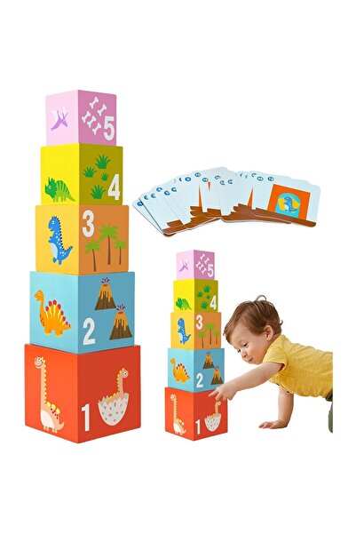 Flippy Puzzle Box Stackable Blocks - 5 Cubes, 48 Models, 4-6 Years, 12.8 cm, Multicolor