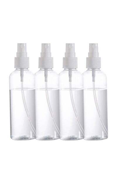 Generic 4-Piece Transparent Spray Bottle Multicolour 100ml