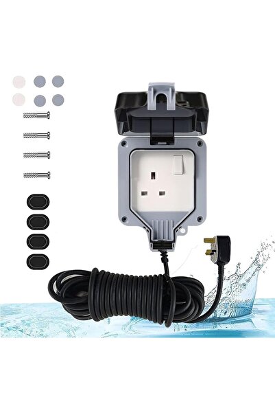 Raco Waterproof Extension Board – IP66 Rated 13A UK Plug, 5M Single Socket