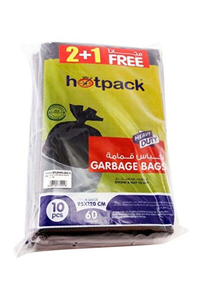 Hotpack كيس قمامة مسطح قوي وقابل للتحلل الحيوي للاستخدام مرة واحدة، كبير جدًا...
