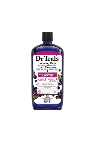 Dr Teals حمام دكتور تيلز الرغوي بملح إبسوم النقي وخلاصة البلسان الأسود 1000 مل