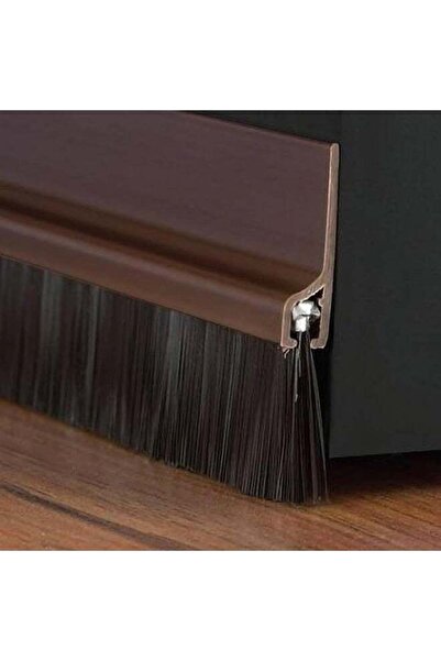 Royal Apex Door Bottom Brush and Rubber Seal with Screw - 120 cm, Brown
