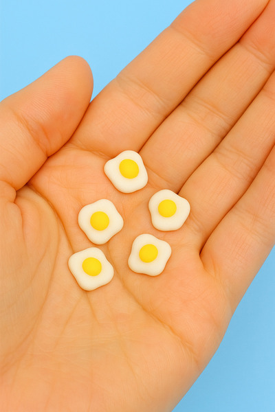 CharmFancy 1 Adet 1:12 Ölçek Kırık Yumurta – Bebek Evi Mini Minyatür Aksesuar...