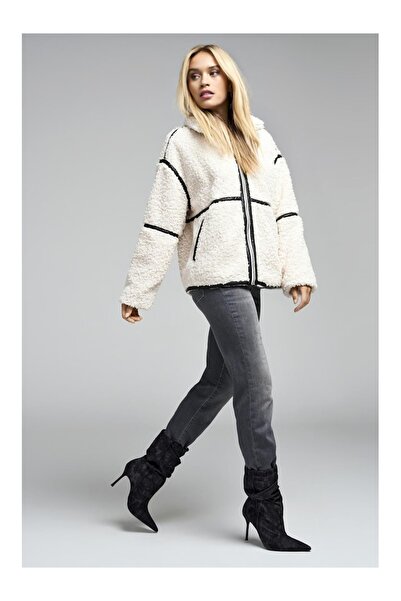 ONLY ONLPARIS TEDDY JACKET LIFE OTW CC Geacă albă pentru femei - 15322440