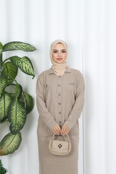 NİSUM MODA Pocket Detail Skirt Kit Set