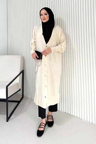 Melike Tatar Μακρύ πλεκτό ζακέτα 70-2431