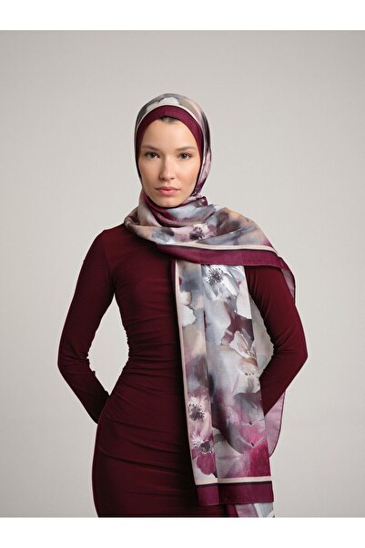 Ayshara شال لال من مجموعة هالي ذو جانب واحد