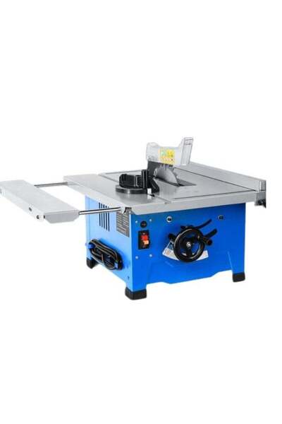 GearZone Corded 1200W 8-inch Table Saw, 5000 RPM, 45° Bevel, Extension Bracket - Blue