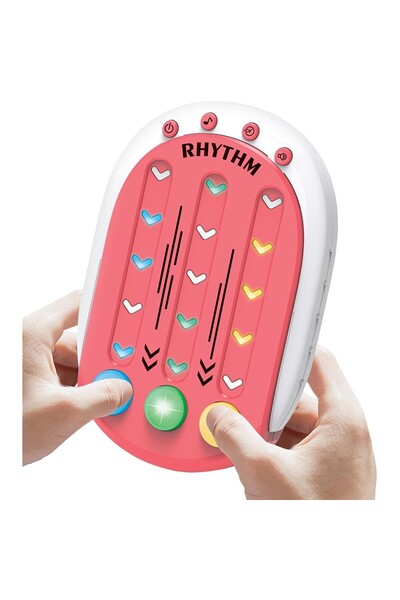 Flippy Interactive Rhythm Game Toy, ABS, 8 Game Levels, 9.5 x 2.5 x 13.6 cm, Red