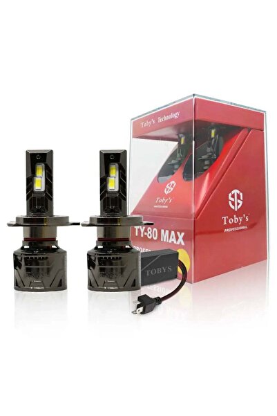 TOBYS TY80 MAX قطعتين من مصابيح LED الأمامية للسيارة 80 واط 8000 لومن 6500 كلفن