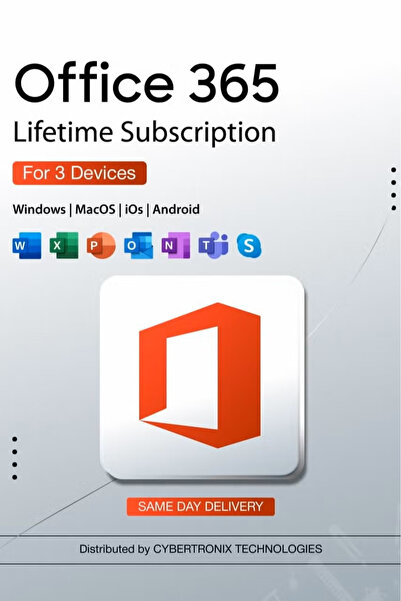 MICROSOFT Office 365 Lifetime Account for 3 Devices | Digital License | SAME DAY DELIVERY