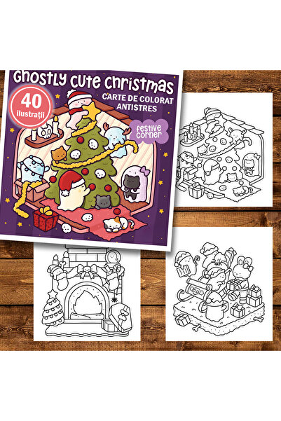 Legendary Gifts Книжка за оцветяване, 40 илюстрации Призрачно сладка Коледа