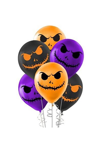 DÜVENCİ TİCARET بالونات الهالوين مطبوع بألوان الباستيل