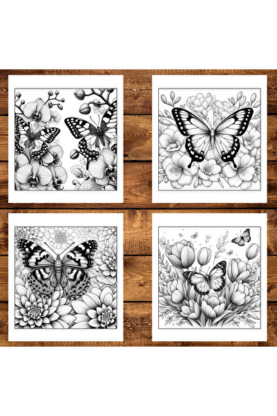 Legendary Gifts Painting book, 50 illustrations Butterflies and Flowers - Volume III