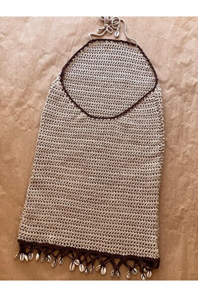 scyllastore Φόρεμα παραλίας με λεπτομέρεια από κροσέ με κοχύλια