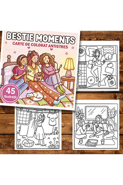 Legendary Gifts Книга за рисуване, 45 илюстрации Моменти на най-добрите приятели