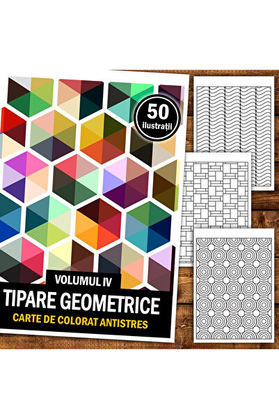 Legendary Gifts Carte de pictura, 50 de ilustratii Tipare Geometrice - Volumu...