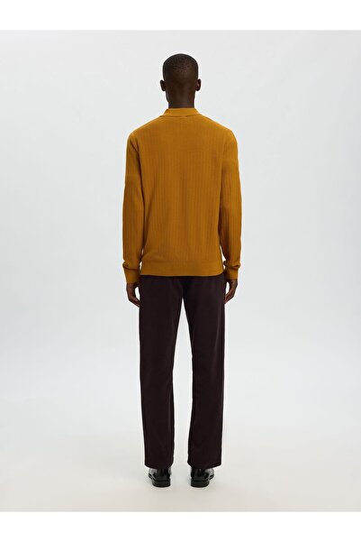 SELECTED Langarm-Poloshirt 100% Baumwoll