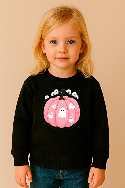 SVART WEAR Детска и възрастна суитшърт с мотив за Хелоуин, с велосипедна яка,...