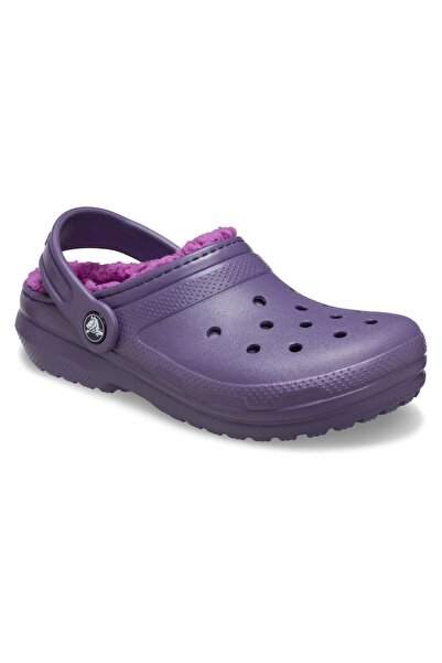 Crocs 207009 Classic Lined Clog T Mor Çocuk Terlik