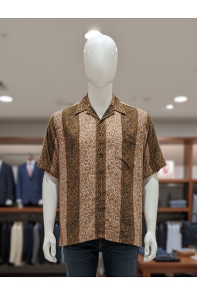 Cash Trade Indonesian Batik Patterned Shirt-Short Sleeves. Indonesian Batik S...