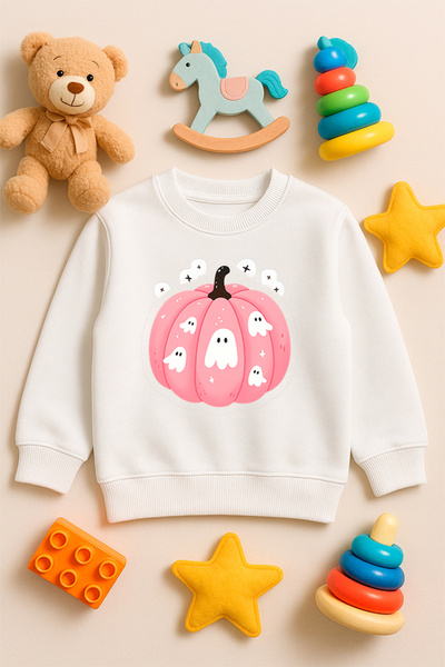 SVART WEAR Детска и възрастна суитшърт с мотив за Хелоуин, с велосипедна яка,...