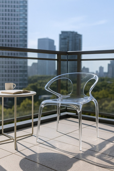 MARIA HOMES كرسي بلاستيكي شفاف - كرسي طعام بتصميم عصري مناسب للمنزل والمقاهي ...