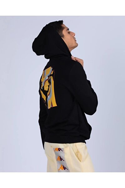 Kappa 341H5Ww005 Authentic Graphic Vincent Tk Men's Sweatshirt Black