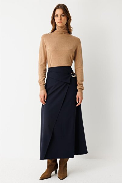 Esswaap Toka Detaylı Anvelop Kapamalı Etek Laci