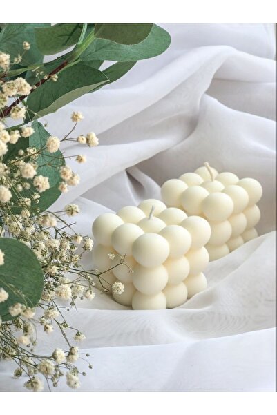 Arche Handmade Büyük Bubble Mum Kahverengi | %100 Doğal Soya Mumu | Dekoratif...