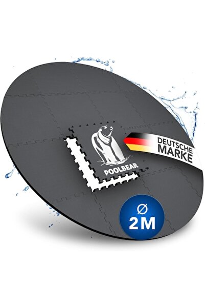 POOLDEEP Σετ προστασίας δαπέδου πισίνας PoolBear, 200x200 cm, μαύρο, περιλαμβ...