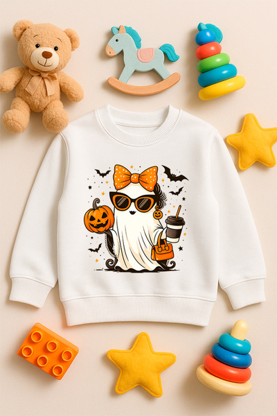 SVART WEAR Παιδικό φούτερ για ενήλικες με θέμα το Halloween με λαιμόκοψη 100% βαμβάκι