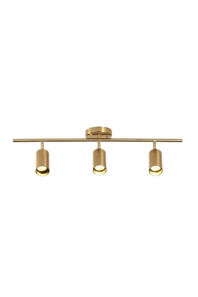 LUXXO Delphi Ceiling Light, 3x GU10, brushed gold body, 75x21x10 cm
