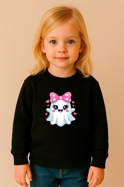 SVART WEAR Детска и възрастна суитшърт с мотив за Хелоуин, с велосипедна яка,...