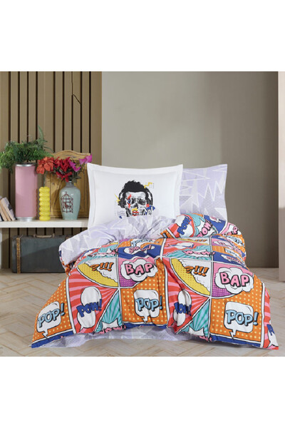 Talis Wow Multicolor Single Bed Linen, Cotton Poplin