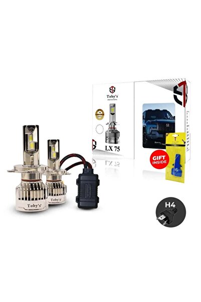 TOBYS LX 75 قطعتين من مصابيح LED للسيارات 75 وات 7500 لومن 6500 كلفن