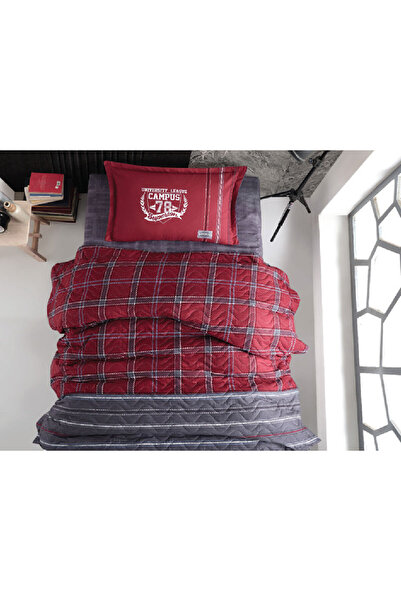 Talis Bed Linen and Blanket 1 Person, for children, Campus Bordeaux (100% Cotton)