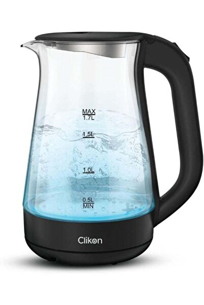 CLIKON 1.7-Liter Glass Kettle: Stylish Stainless Steel Heating With Led Indic...