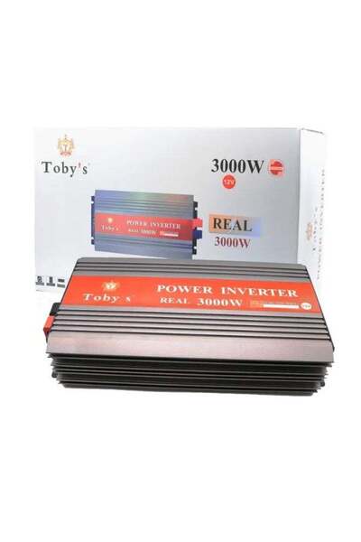 TOBYS Toby's Car Power Inverter 3000W, LED Display, 12V to 220V AC Modified S...