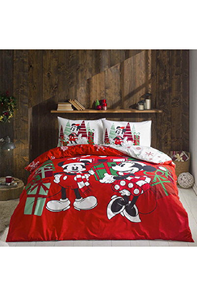 Talis Minnie & Mickey Christmas Patterned Children's Bedding with Elastic, 10...