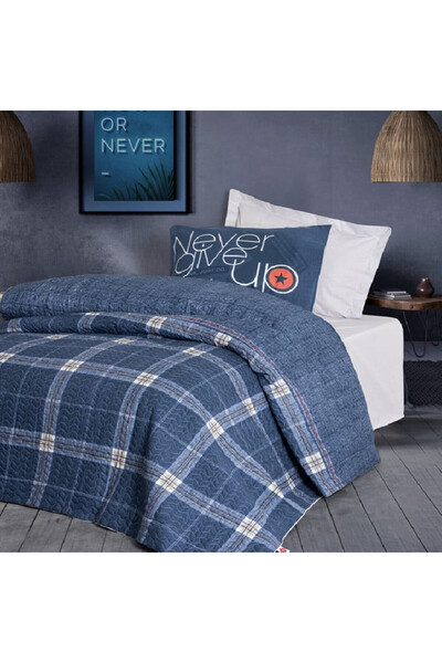 Talis Given Bed Linen and Quilt Set Grey Elastic 100x200 (100% Cotton)