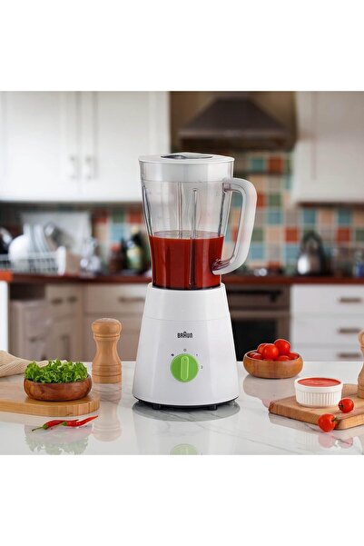 Braun 3-in-1 Blender, 500W, 1.75 L, 2 speeds, Pulse, Grinder, JB0123WH, White