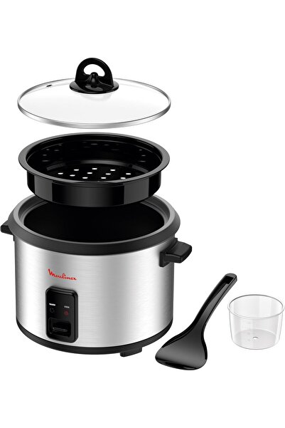 Moulinex Rice Cooker Easy Rice 1.8L (10 cups) 700W - Silver/Black - MK123D27