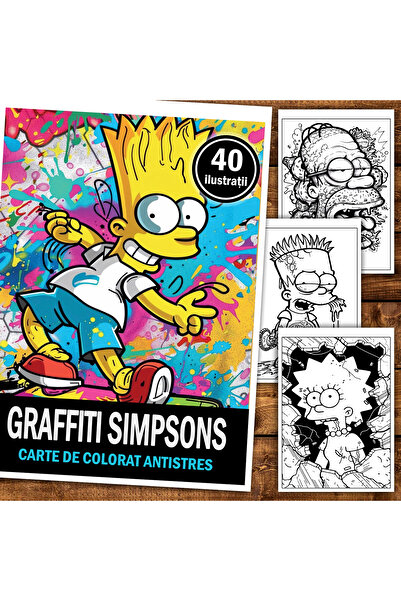 Legendary Gifts Painting book, 40 illustrations, Graffiti Simpsons