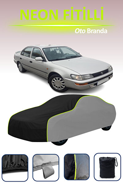 Cemku Shade Gri-Siyah-Gri [Toyota Corolla Efsane Kasa] Uyumlu Neon Fitilli Araba Brandası, Su ve Toz Geçirmez