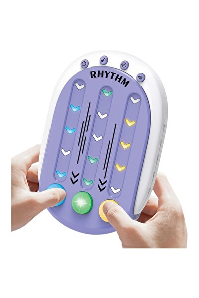 Flippy Interactive Rhythm Game Toy, ABS, 8 Levels, 9.5 x 2.5 x 13.6 cm, Purple, 3+ yrs