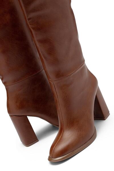 Dedos Γυναικείες μπότες γκολφ με χοντρό τακούνι κάτω από το γόνατο, αντιολισθητική σόλα, καθημερινές μπότες γκολφ 1500