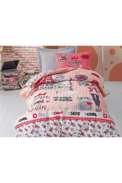 Talis Selfie Pattern Children's Bedding and Duvet Set, 100% Cotton